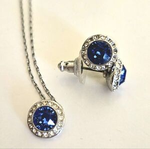 Swarovski Elegant Blue and Silver Jewelry Set